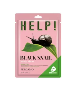 BERGAMO HELP Black Snail Mask 25 ML-Κορεάτικη Μάσκα Προσώπου Με Σαλιγκάρι