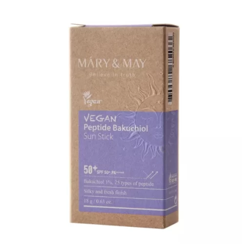 Mary & May Vegan Peptide Bakuchiol Sun Stick  SPF50+ PA++++ 18g - Image 2